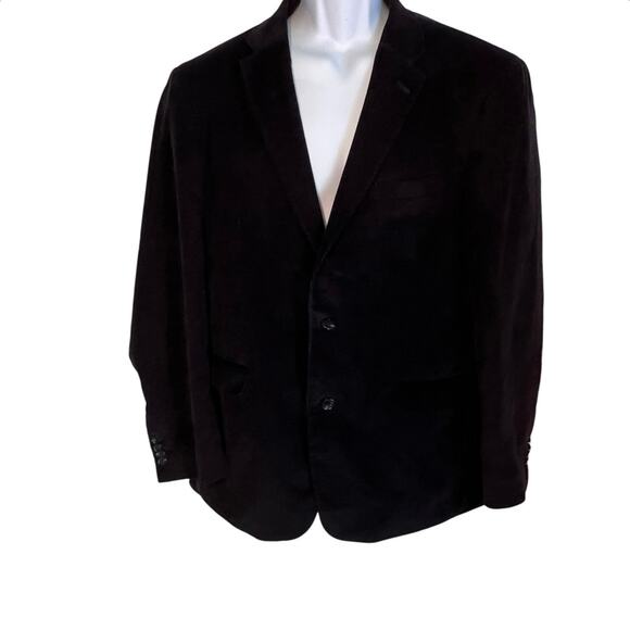 Tommy Hilfiger men's 42 black corduroy 2button front double vent sports jacket - Picture 1 of 13